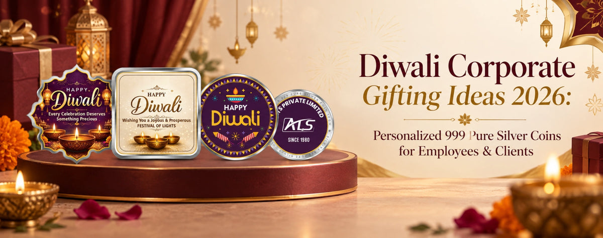Diwali Corporate Gifting Ideas 2026: Personalized 999 Pure Silver Coins for Employees & Clients