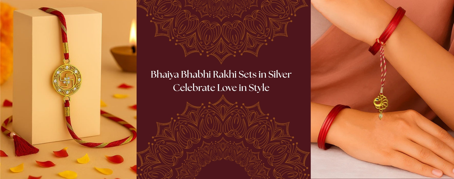Bhaiya Bhabhi Rakhi Sets in Silver: Celebrate Love in Style