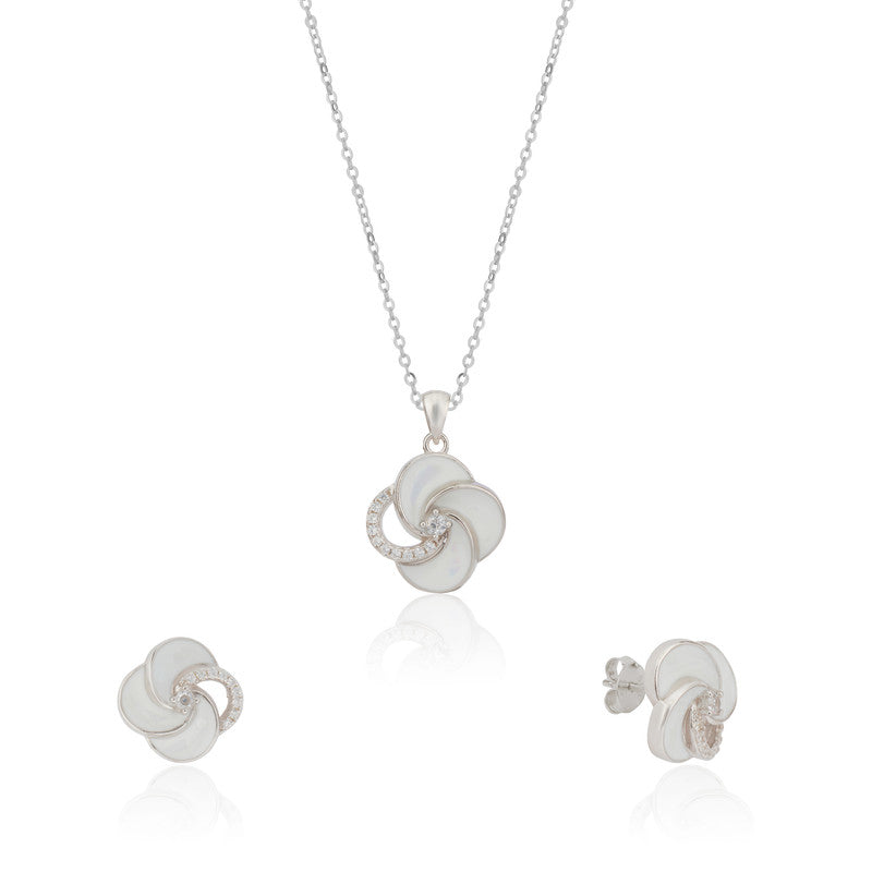 925 Silver Windmill Pendant Set