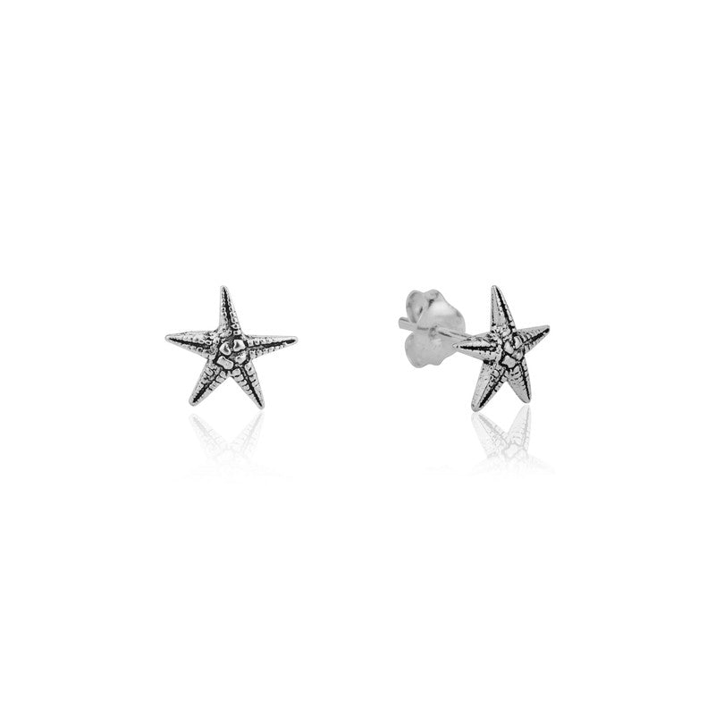 Sterling Silver Star Stud Earrings