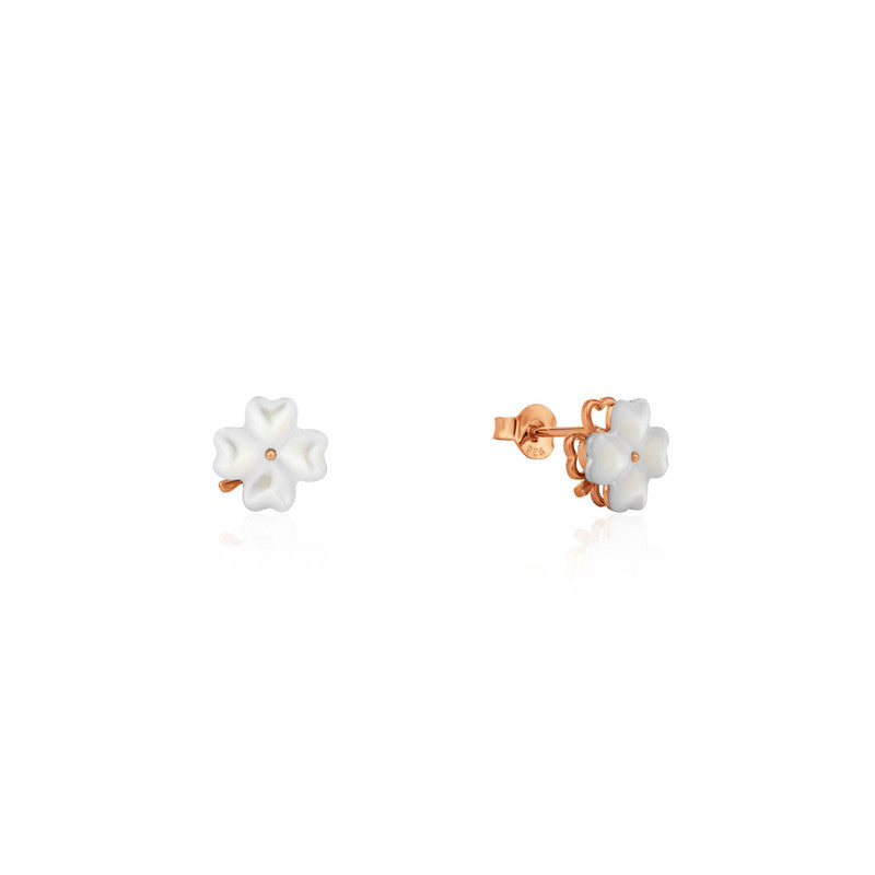 925 Silver Spinning Heart Stud Earrings