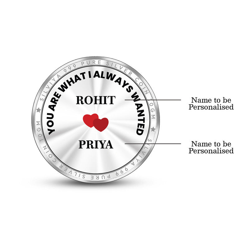 Forever Together Round 999 Pure Silver Keepsake Coin Gift