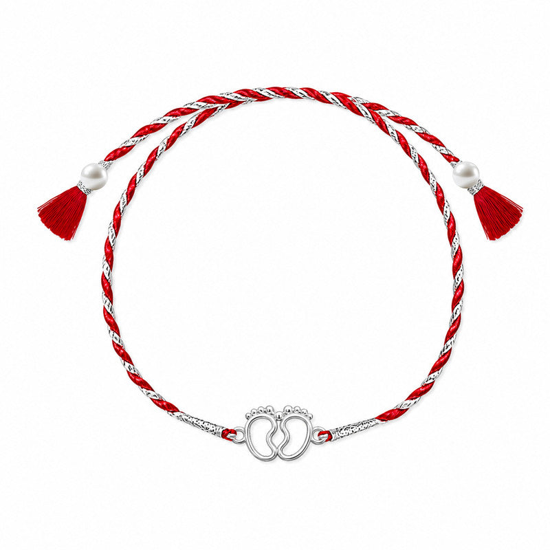 Silver Om & Ganesha Rakhi for Brother with Roli Chawal
