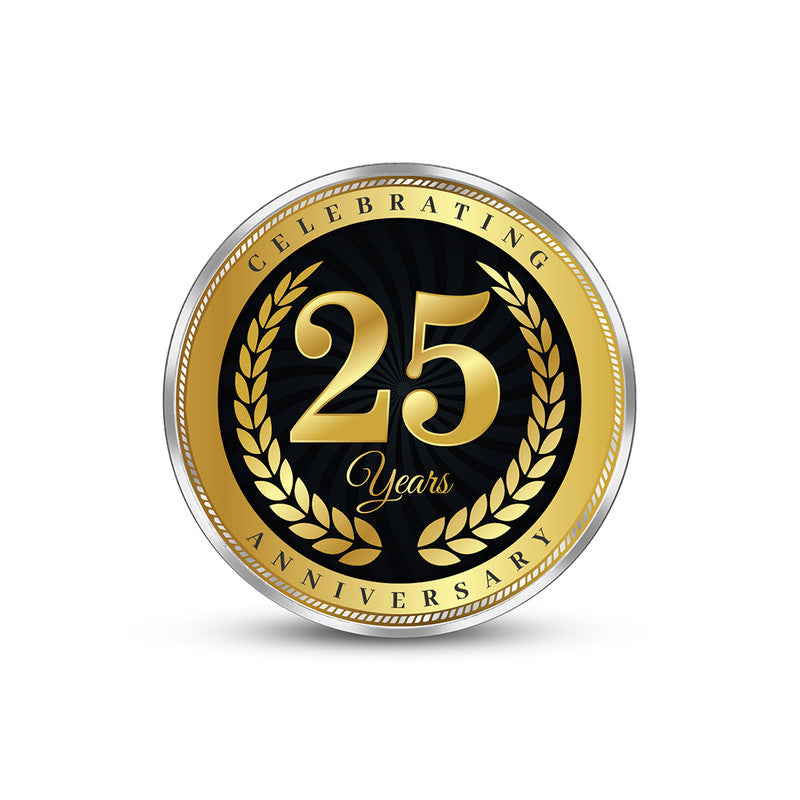 25th anniversary personalized silver coin round