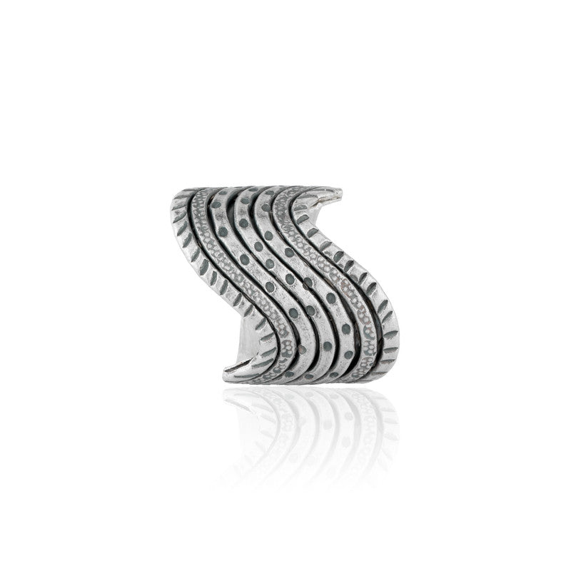 925 Silver Trendy S Shape Antique Ring