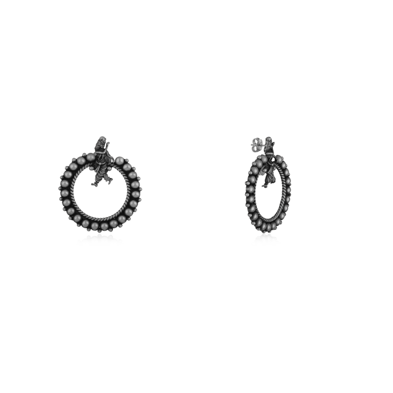 925 Silver Dancing Lady Hoop Earrings