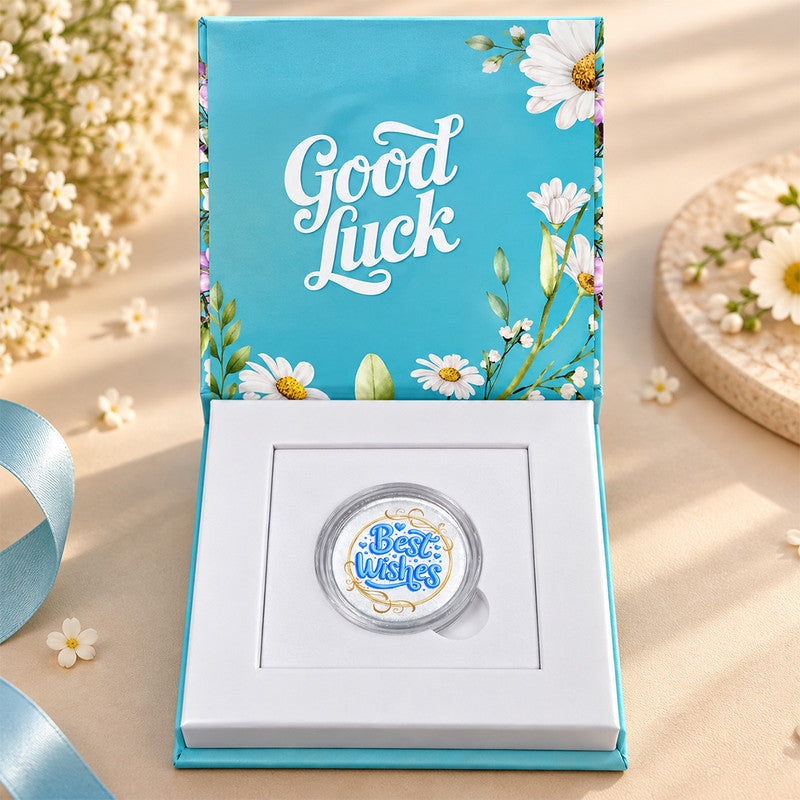 Best Wishes 999 Pure Silver Coin With Gift Box