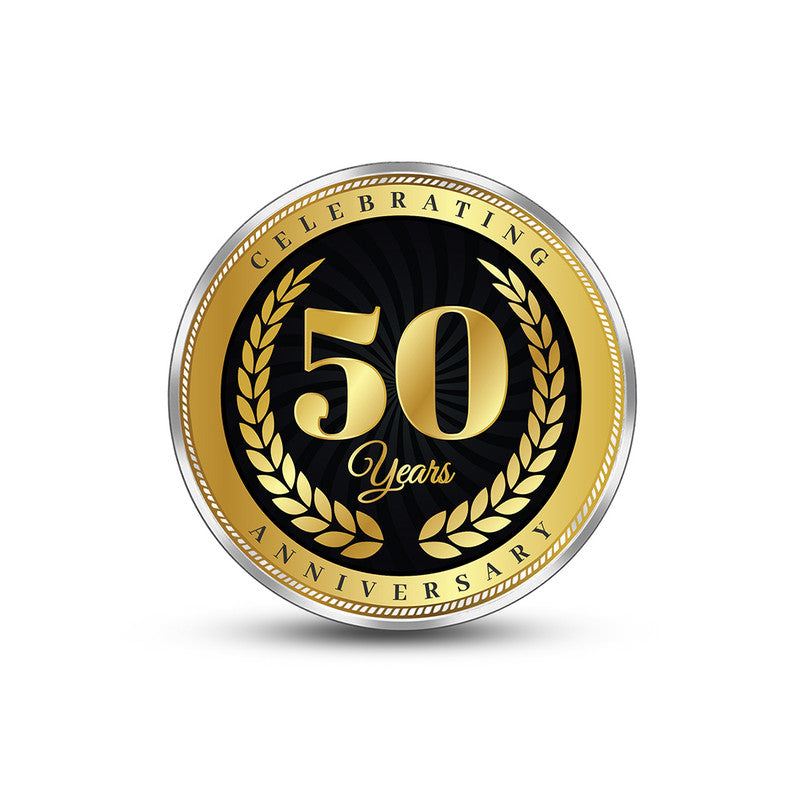 50th anniversary personalized silver coin round
