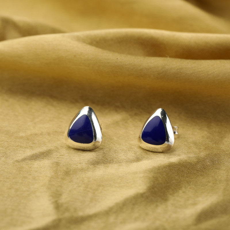 925 Silver Triangle Stud Earrings