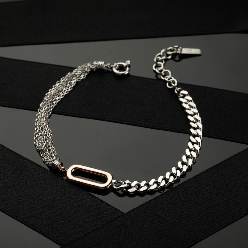 Hammered 925 Silver Bracelet