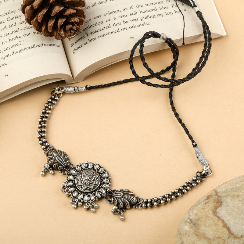 925 Oxidised Silver Twin Kemp Layered Necklace