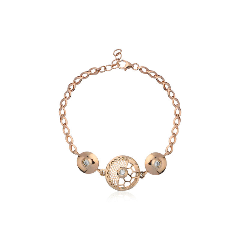 Hexa Circle Silver Bracelet