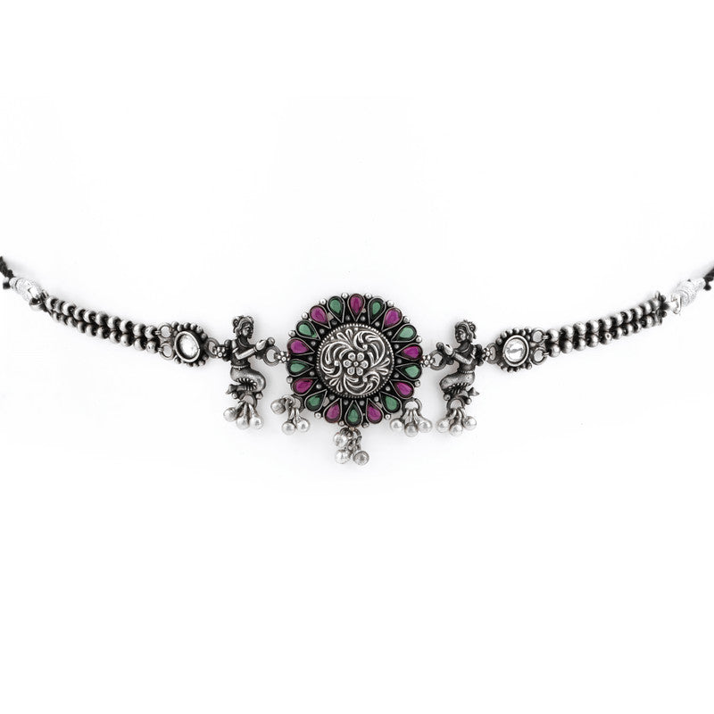 925 Silver Oxidised Mermaid Layered Necklace