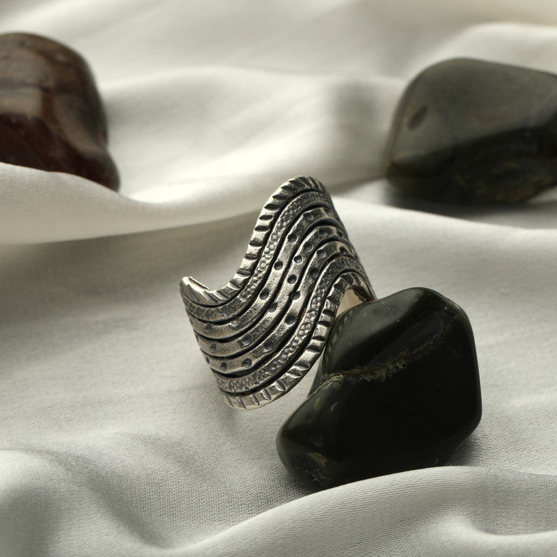 925 Silver Trendy S Shape Antique Ring