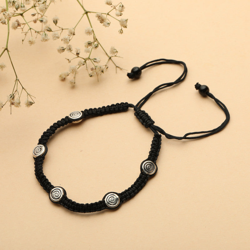 Festive 925 Silver Beaded Anklet – Ideal Diwali gift and Navratri jewelry accessory
