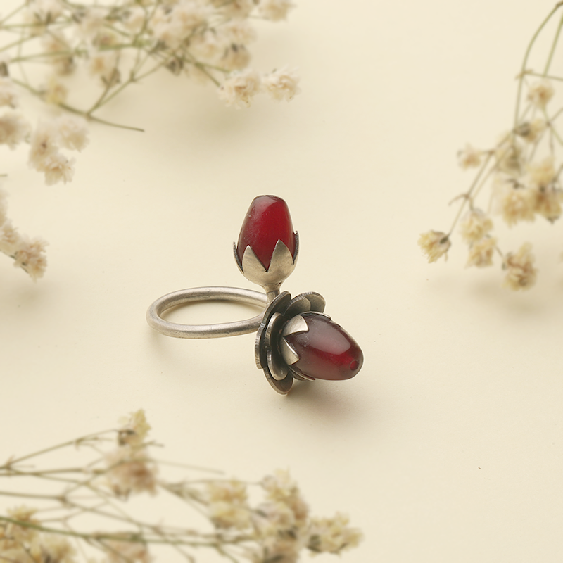 925 Oxidised Beautiful Adjustable Ring – Traditional Silver Jewellery for Raksha Bandhan & Festive Gifting