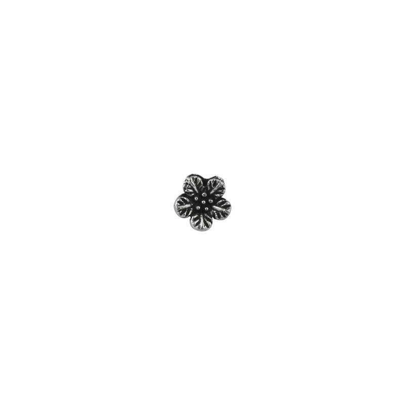 Close-up of 925 Oxidised Ethnic Nose Pin – handcrafted silver nose jewellery for festivals