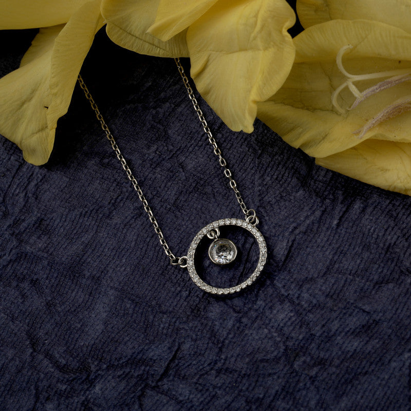 925 Silver Abstract Pendant displayed in a festive flatlay – unique silver jewelry gift for loved ones.