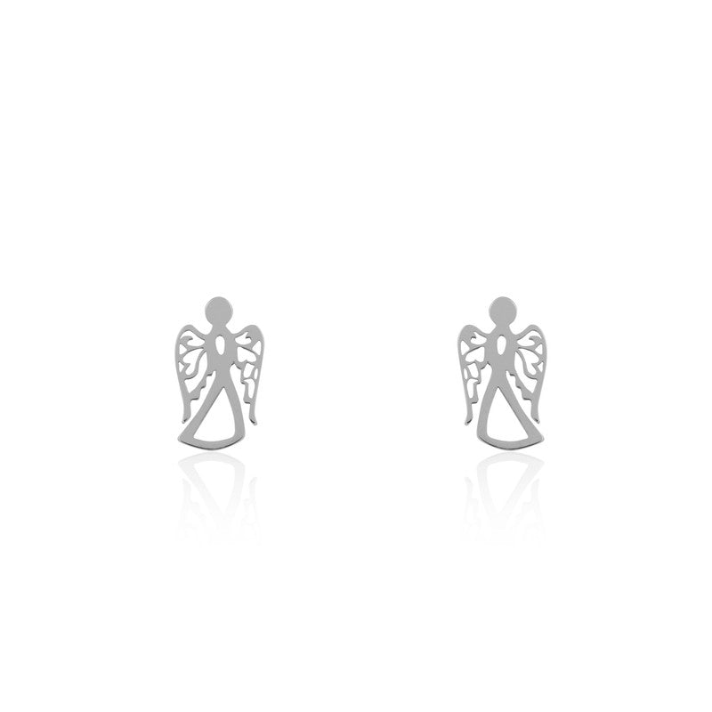 925 Silver Angel Wing Earrings for women – elegant festive jewelry gift for Diwali, Karwa Chauth, and weddings.