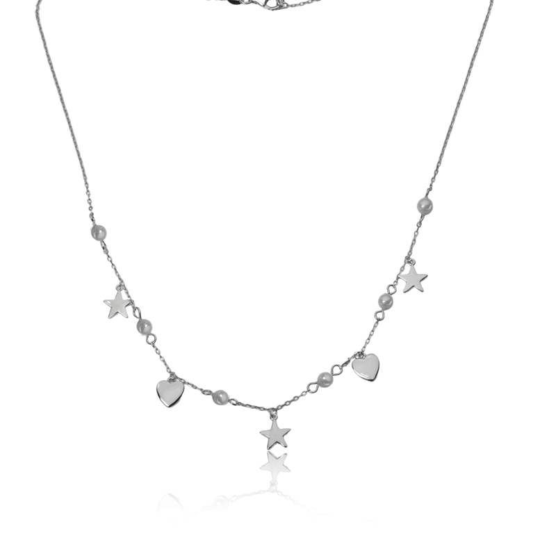 925 Silver Aurora Accent Necklace product image – classic sterling silver jewellery with polished finish.