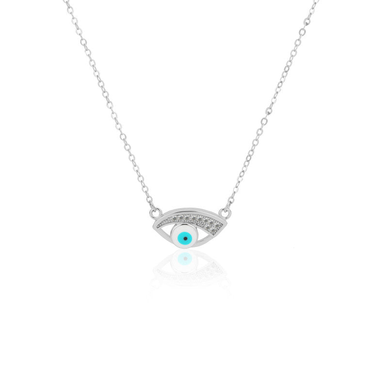 925 Silver Beautiful Evil Eye Necklace – elegant festive jewelry symbolizing protection and positivity.