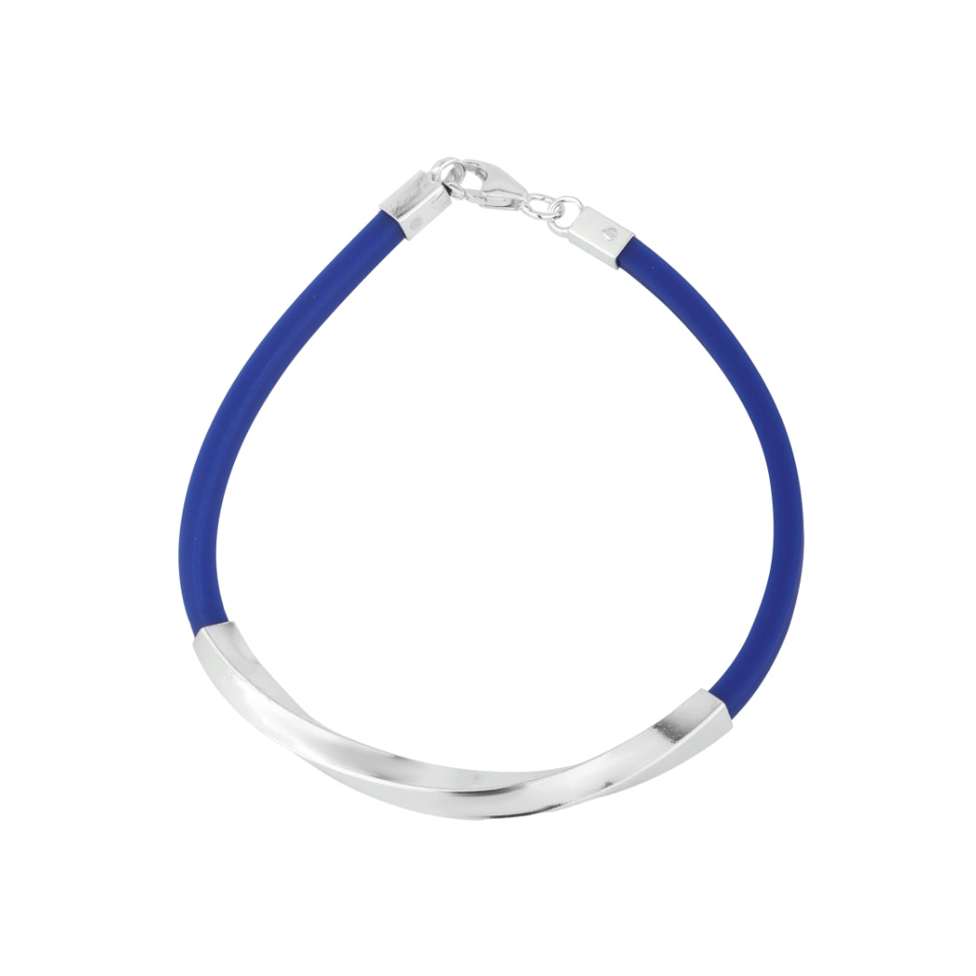 925 Silver Blue Bead Cluster Bracelet for festive gifting