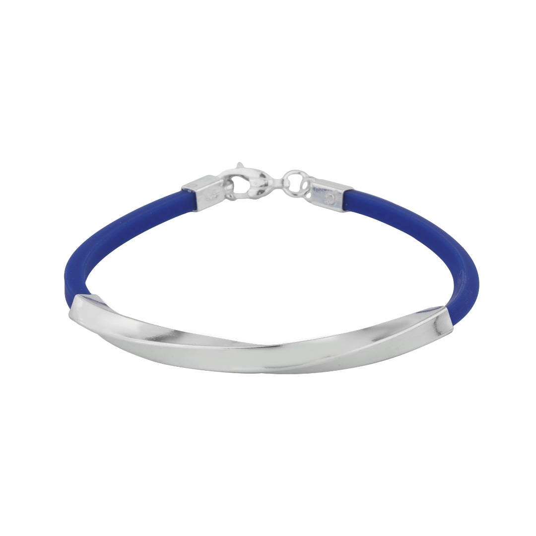 Pure 925 silver blue bead cluster bracelet for Durga Puja and Navratri