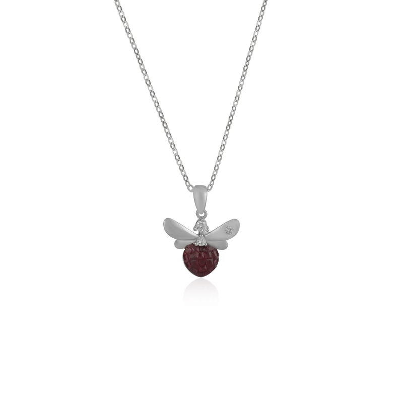 925 Silver Bumble Bee Pendant with detailed bee design, perfect for festive occasions and daily wear.
