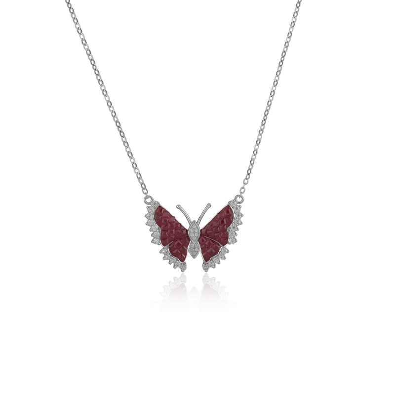 925 Silver Butterfly Pendant with elegant butterfly design, perfect for festive occasions and daily wear.