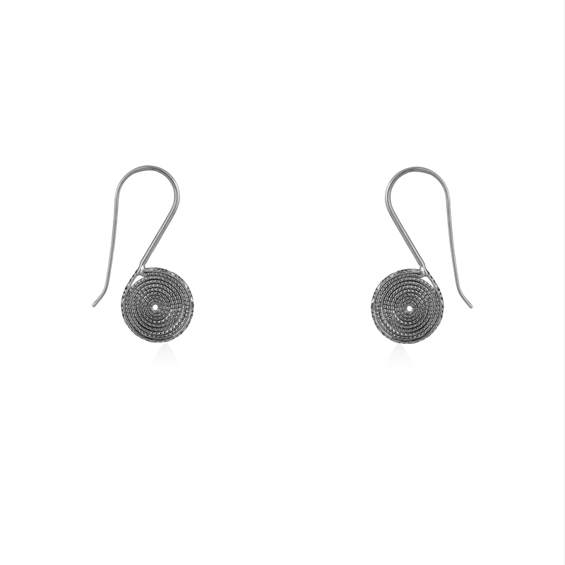 925 Silver Coiled Charm Earrings with elegant twisted design, perfect for festive occasions and daily wear.