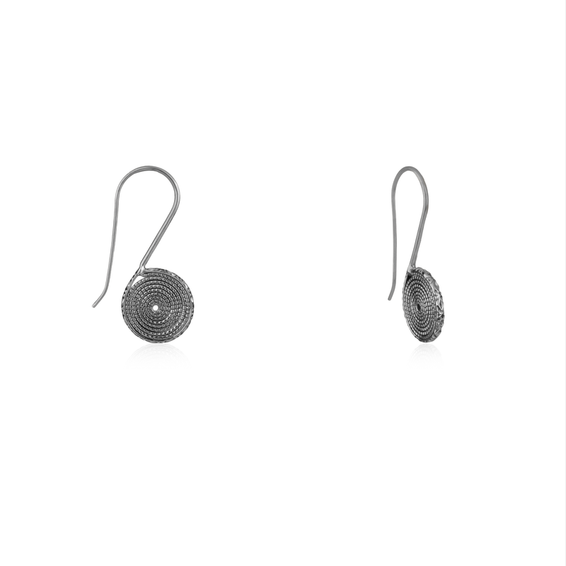 925 Silver Coiled Charm Earrings product image – classic sterling silver jewellery with polished finish.