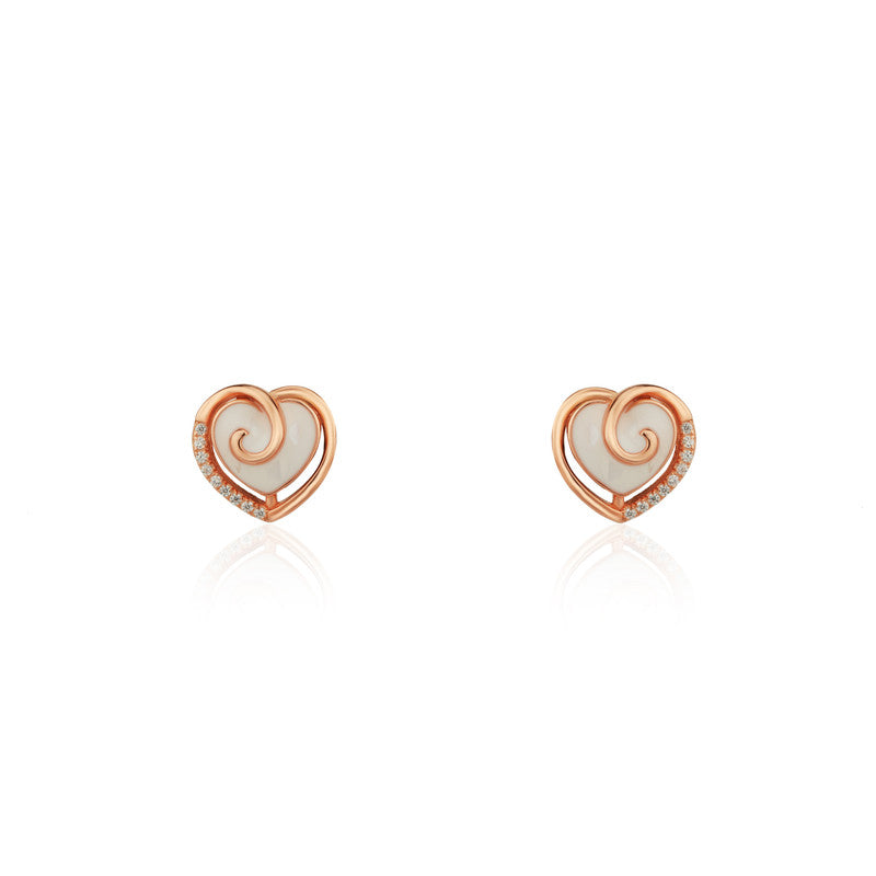 925 Silver Crazy Heart Earrings – Diwali gift jewelry with joyful festive charm