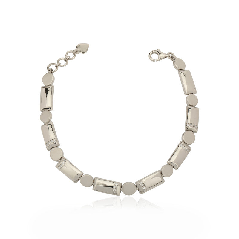 925 Silver Cubic Zirconia Bracelet – Elegant Sterling Silver Jewelry for Rakhi, Diwali & Festive Gifting