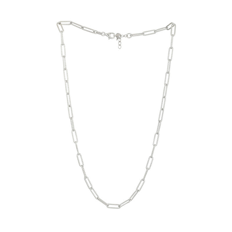 925 Silver Curved Link Chain for Diwali gifting, elegant festive jewelry for men and women