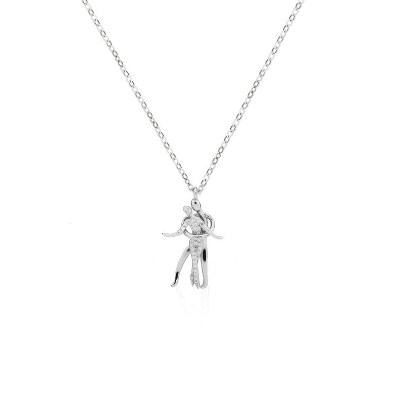 925 Silver Dancing Couple Pendant for Diwali gifting, elegant festive jewelry for couples