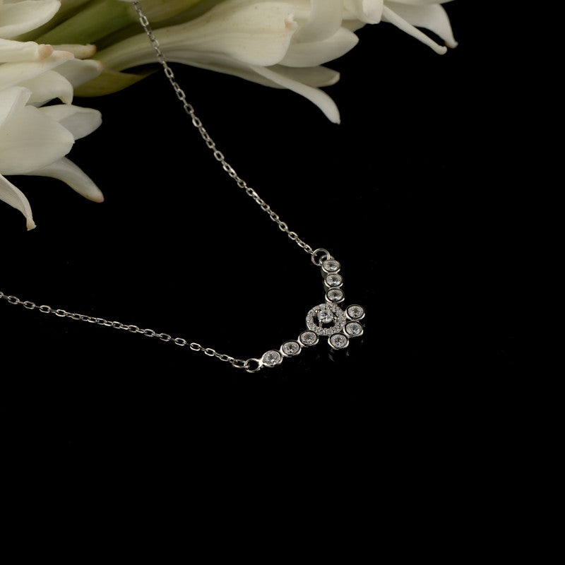 Stylish 925 Silver Designer Pendant displayed in a festive flatlay – perfect silver jewelry gift for loved ones.