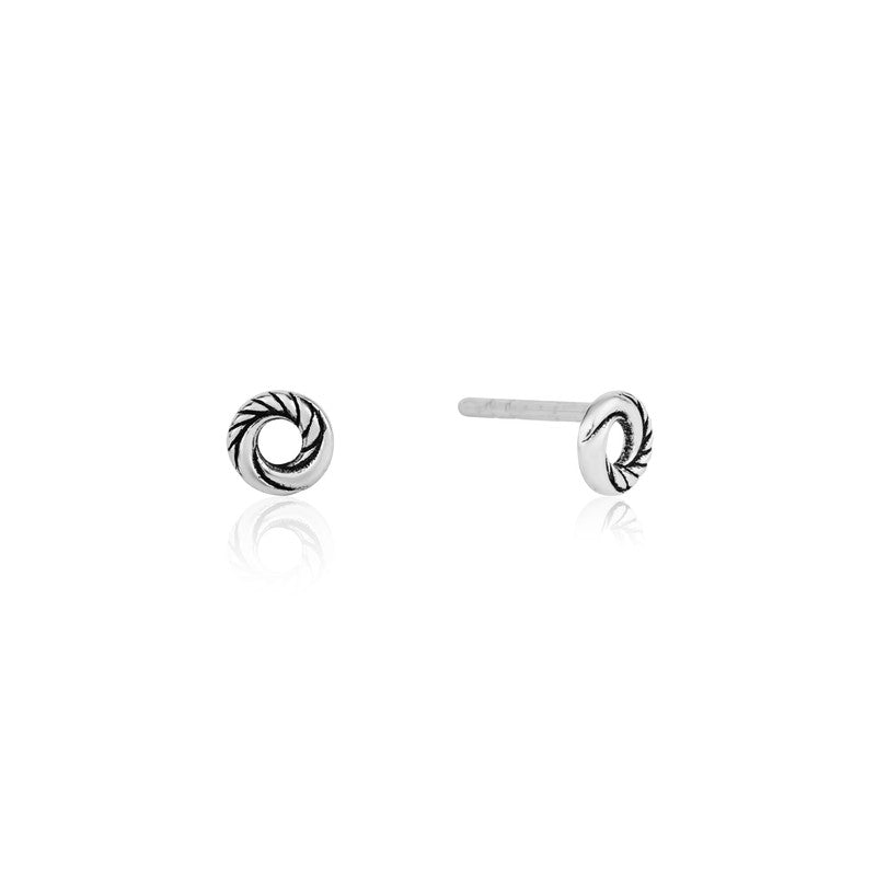 925 Silver Donut Earrings close-up – trendy festive jewelry for women, ideal Diwali and wedding gift.