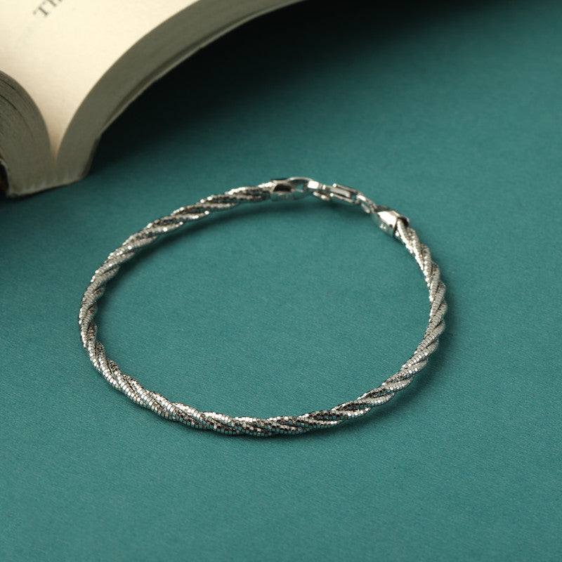 925 Silver Flexi Twist Bracelet – Premium Silver Gift for Rakhi, Karwa Chauth & Diwali Celebrations