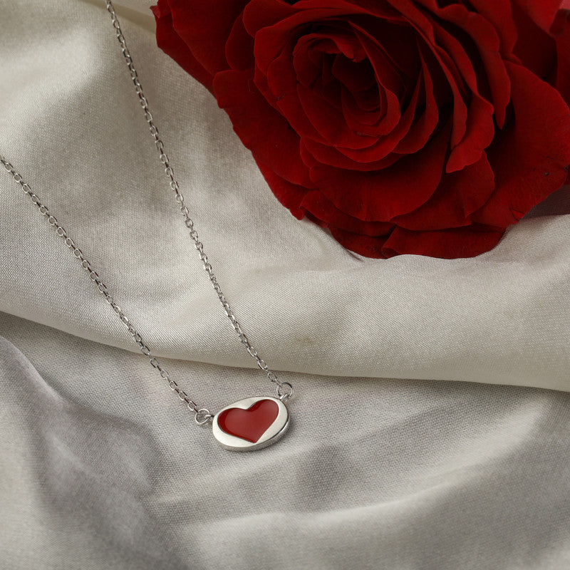 Pure 925 Silver Heart Circle Pendant perfect for Raksha Bandhan, Diwali, and festive occasions