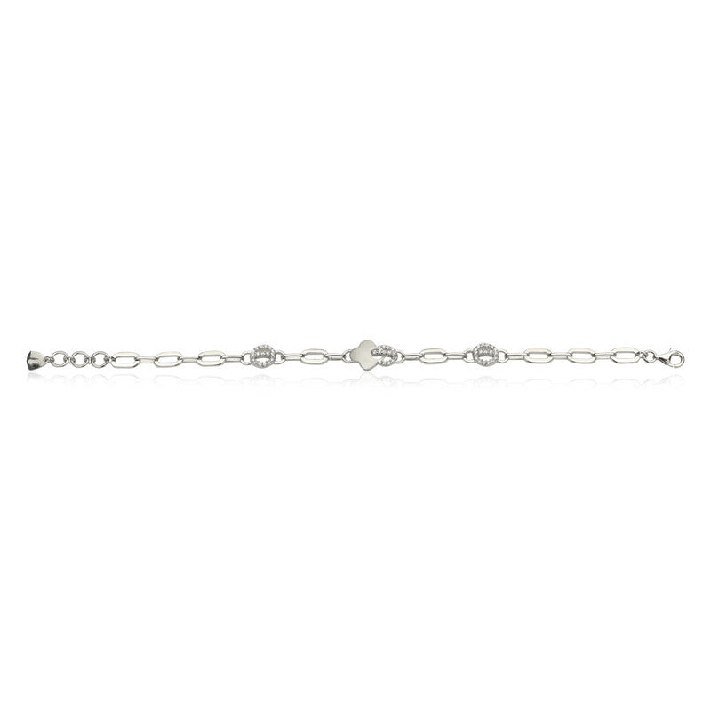 Shimmering 925 Silver Interlocking Bracelet – Premium festive-ready silver accessory for gifting.