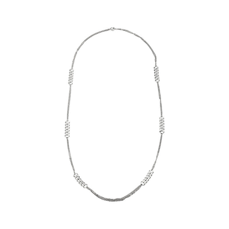 925 Silver Layered Circle Chain for Diwali gifting, elegant festive jewelry for women