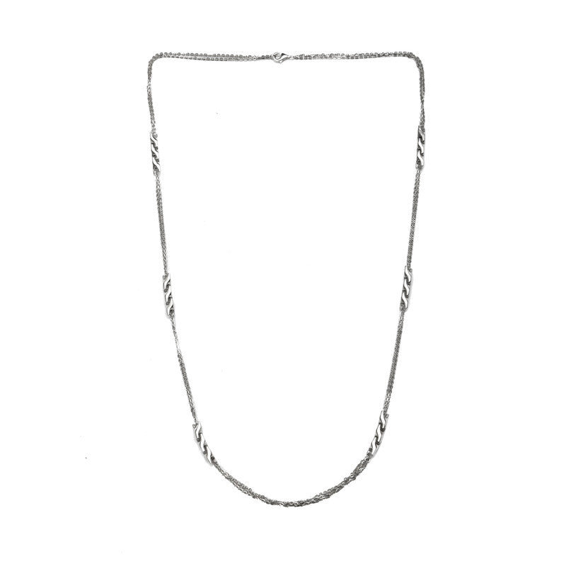 925 Silver Long Chain for Diwali gifting, elegant festive jewelry for men and women