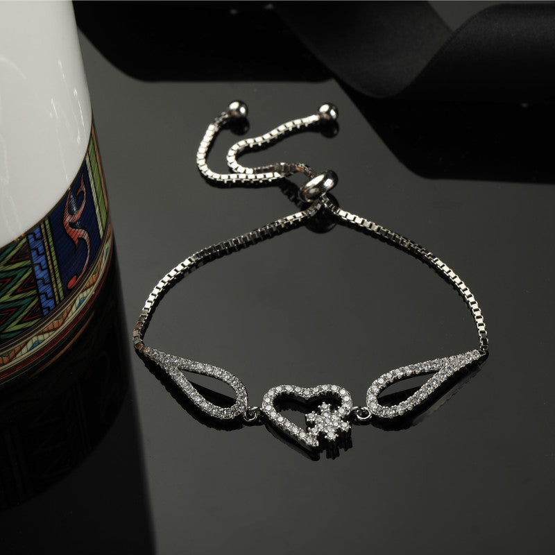 Festive 925 Silver Love Bracelet – Ideal Diwali gift and Navratri silver jewelry