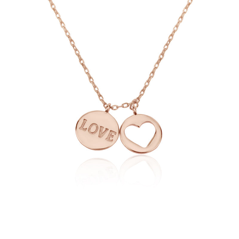 925 Silver Love Heart Pendant Necklace on white background – elegant festive jewelry gift for women