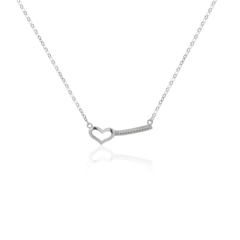 Elegant 925 Silver Love Pendant – romantic festive silver jewelry gift for Diwali, Rakhi, weddings, and anniversaries.