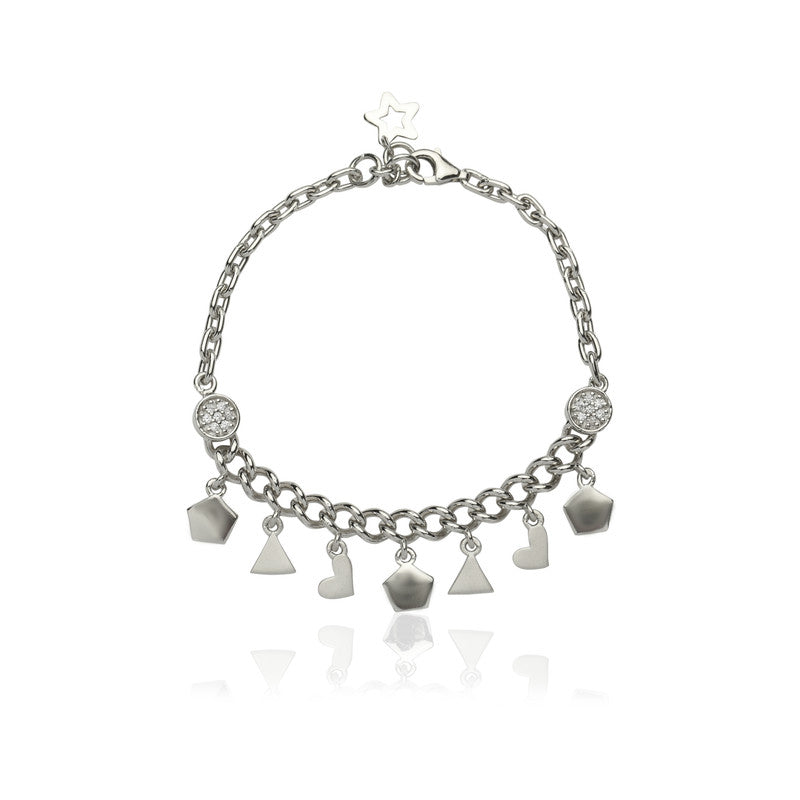 925 Silver Love Triad Bracelet – Romantic festive silver jewelry gift for Diwali & Rakhi