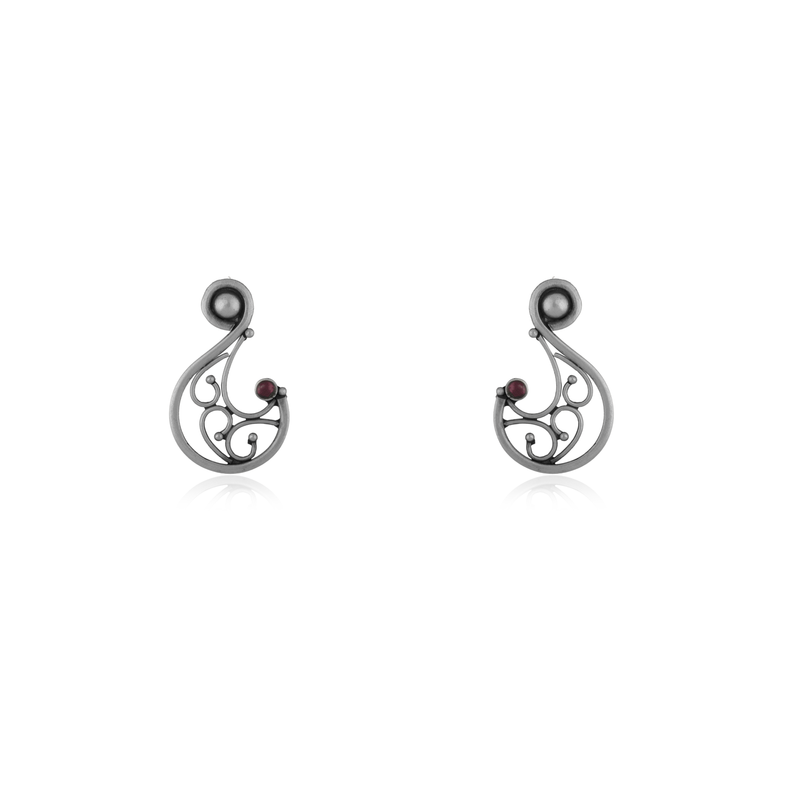 925 Silver Swirl Earrings with modern chic swirl design, perfect for festive occasions and daily wear.