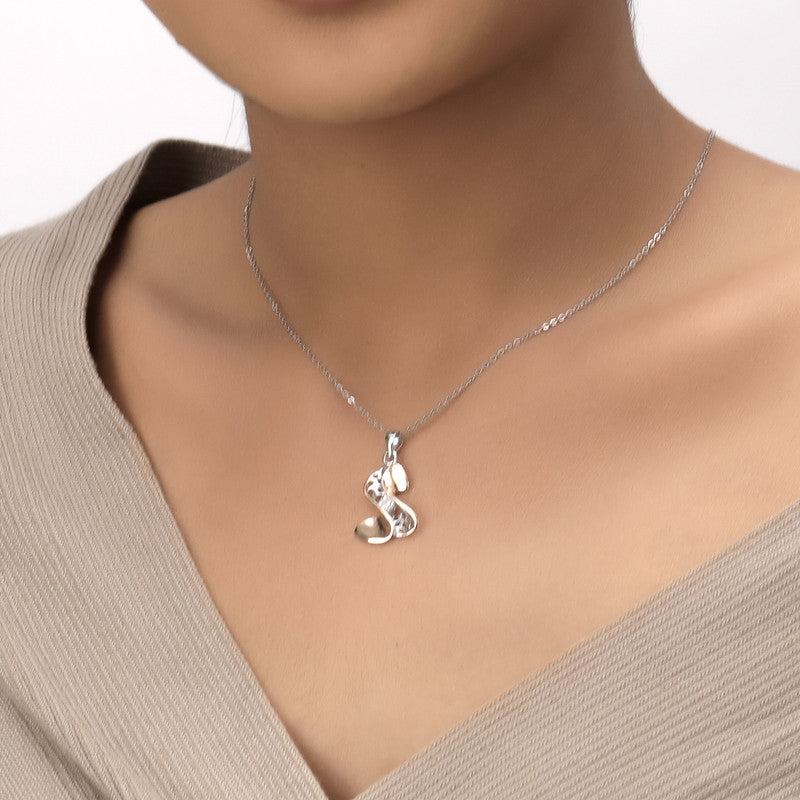 Model wearing 925 Silver Symbol of Success Necklace – stylish festive accessory for parties and occasions