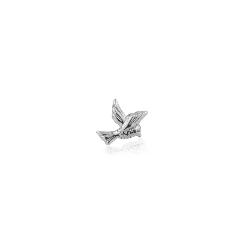 925 Sterling Silver Bird Nose Pin shown with detailed design on white background