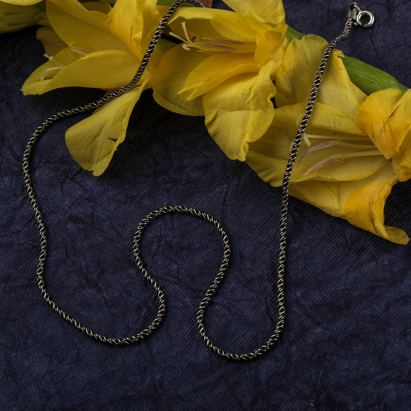 Mamba Silver Chain in 925 Sterling Silver with Heavy Snake Style Links displayed on background